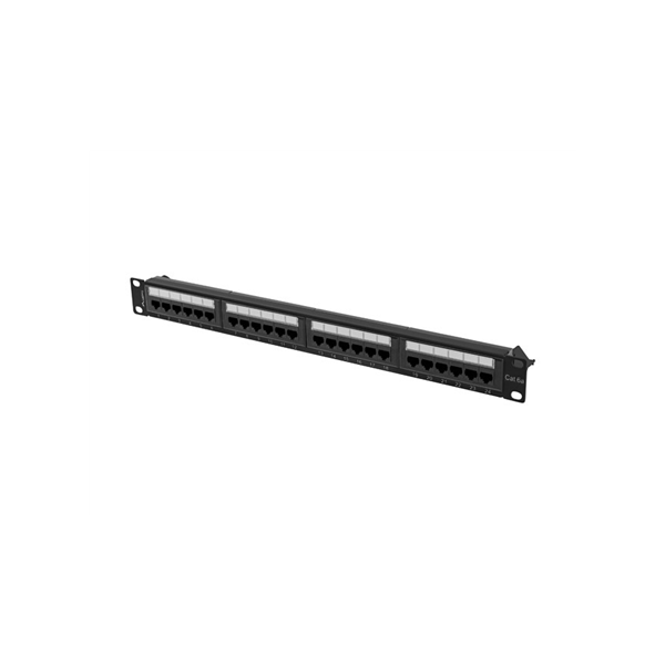 Lanberg | Patch Panel 24 port 1U 19" CAT.6A UTP | PPUA-1024-B | Black