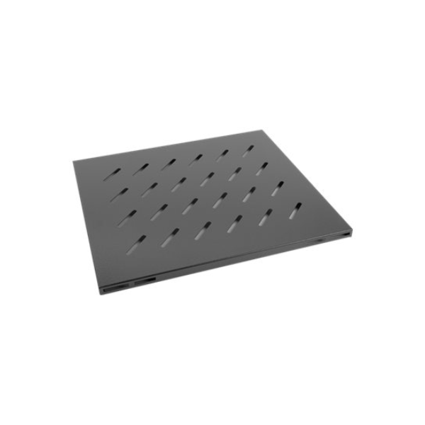 Lanberg 19" fixed shelf 1U/465x515mm, max load capacity up to 120kg | AK-1003-B | Black