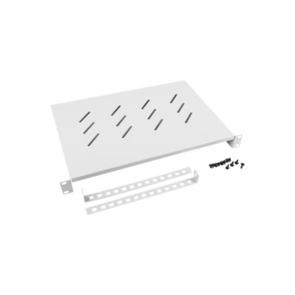 Lanberg 19" fixed shelf 1U/483x300mm, max load capacity up to 25kg | AK-1004-S | Grey