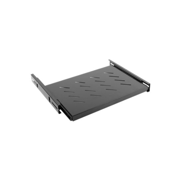 Lanberg 19" sliding shelf 1U/465x347mm, max load capacity up to 60kg | AK-1006-B | Black