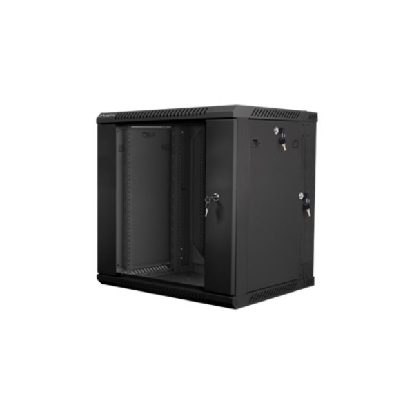 Lanberg | Rack cabinet 19" double-section wall-mount 12U/600x600 (flat pack) | WF02-6612-10B | Black