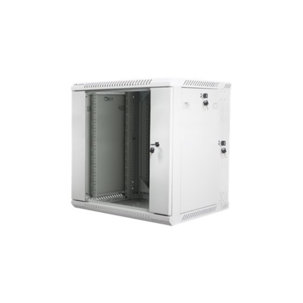 Lanberg | Rack cabinet 19" double-section wall-mount 12U/600x600 (flat pack) | WF02-6612-10S | Grey