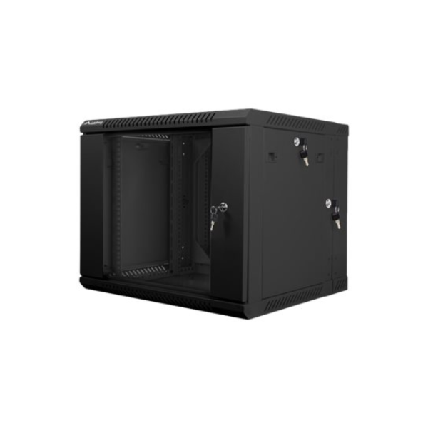 Lanberg | Rack cabinet 19" double-section wall-mount 9U/600x600 (flat pack) | WF02-6609-10B | Black
