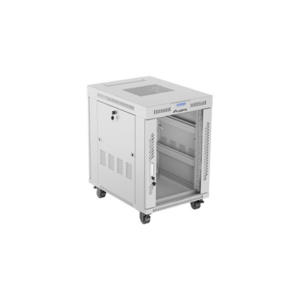 Lanberg | Rack cabinet 19" free-standing 15U/600x800 (flat pack) with glass door, LCD | FF01-6815-12SL | Grey