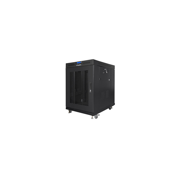 Lanberg | Rack cabinet 19" free-standing 15U/800x1000 (flat pack) with mesh door, LCD | FF01-8015-23BL | Black