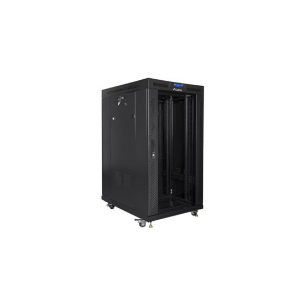 Lanberg | Rack cabinet 19" free-standing 22U/800x1000 (flat pack) with glass door | FF01-8022-12BL | Black