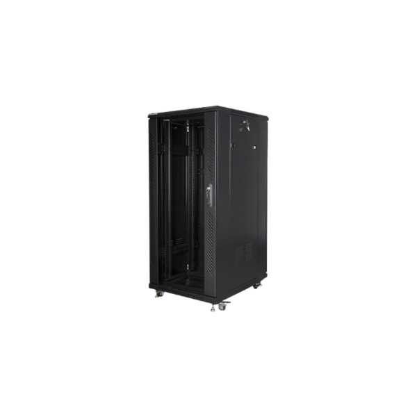 Lanberg | Rack cabinet 19" free-standing 27U/600x800 (flat pack) | FF01-6827-12B | Black