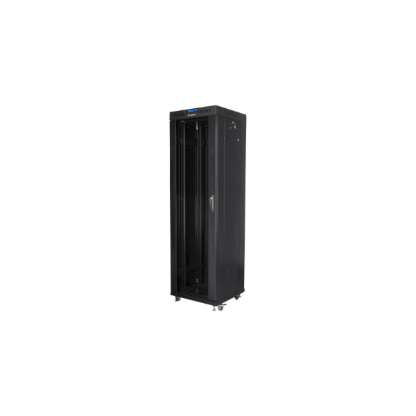 Lanberg | Rack cabinet 19" free-standing 42U/600x600 (flat pack) with glass door lCD V2 | FF01-6642-12BL | Black