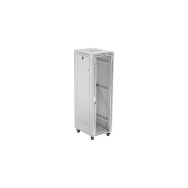 Lanberg | Rack cabinet 19" free-standing 42U/600x800 (flat pack) with glass door, LCD | FF01-6842-12SL | Grey