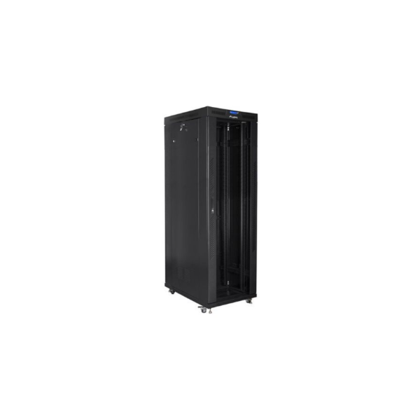 Lanberg | Rack cabinet 19" free-standing 42U/800x1000 (flat pack) with glass door, LCD | FF01-8042-12BL | Black