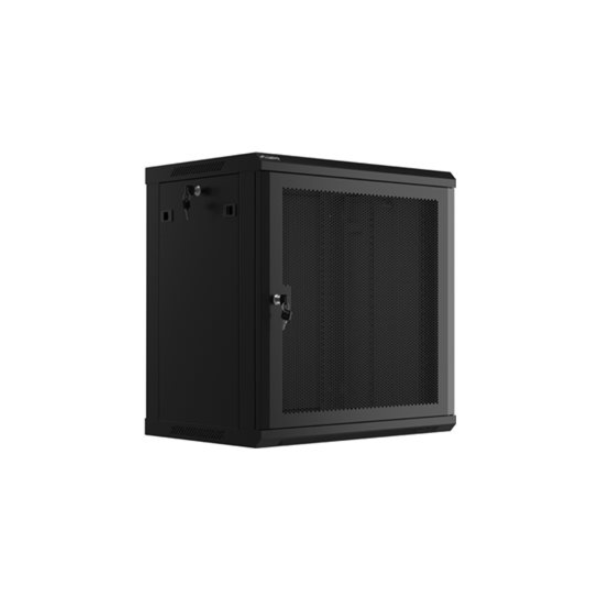 Lanberg | Rack cabinet 19" wall-mount 12U/600x450 with perforated door (flat pack) | WF01-6412-23B | Black