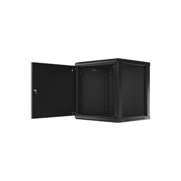 Lanberg | Rack cabinet 19" wall-mount 12U/600x600 for self-assembly with metal door (flat pack) | WF01-6612-00B | Black