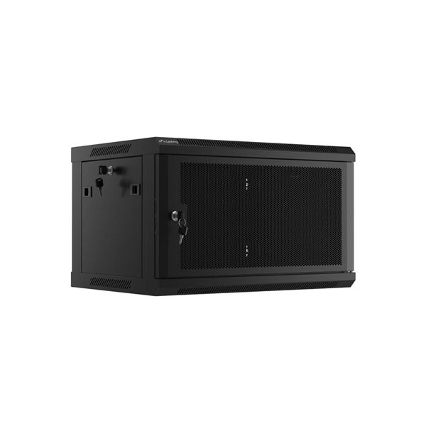 Lanberg | Rack cabinet 19" wall-mount 6U/600x450 with perforated door (flat pack) | WF01-6406-23B | Black