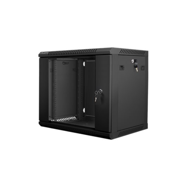 Lanberg | Rack cabinet 19" wall-mount 9U/600x450 (flat pack) | WF01-6409-10B | Black