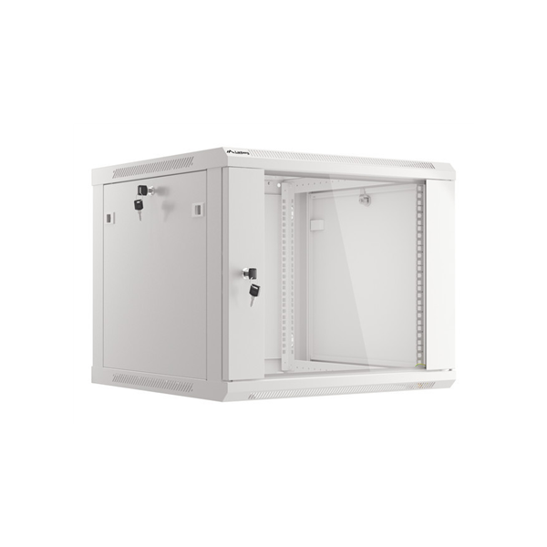 Lanberg | Rack cabinet 19" wall-mount 9U/600x600 (flat pack) with glass door | WF01-6609-10S | Grey