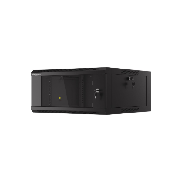 Lanberg | Rack cabinet 19" wall-mounted 4U 600 fast assembly (flat pack) | WFFA-5604-10B | Black