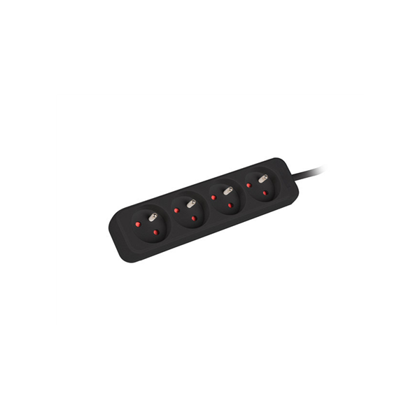 Power strip 1m 4x outlets for UPS system | PS0-04E-0100-IEC-BK | Sockets quantity 4