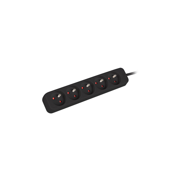 Power strip outlets for UPS system, 1m | PS0-05E-0100-IEC-BK | Sockets quantity 5