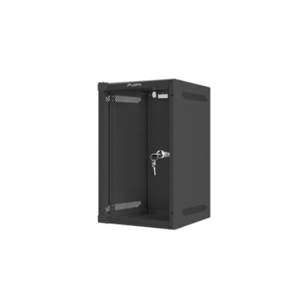 Lanberg | Rack cabinet 10" wall-mount 9U/280x310 (flat pack) with glass door | WF10-2309-10B | Black