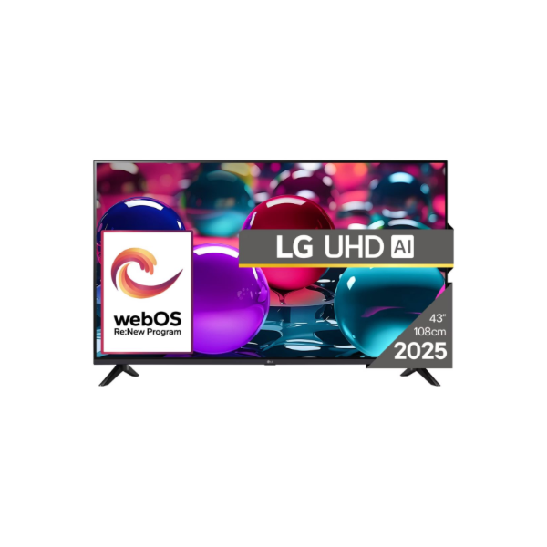 LG AI UA73 4K TV | 43UA73003LA | 43 | Smart TV | webOS 25 | UHD | Black