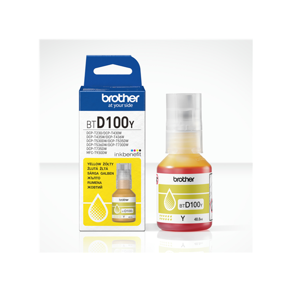 Brother BTD100Y | Ink Bottle | Yellow
