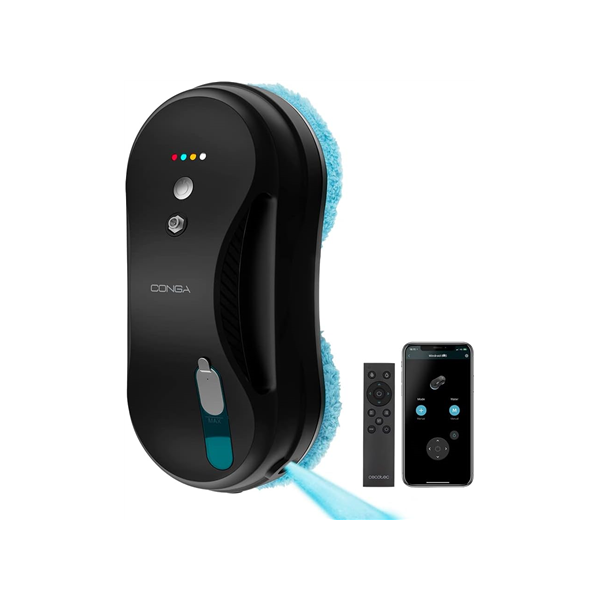 Cecotec Window Cleaning Robot | Conga Windroid 890 SprayWater Smart Connected T | Corded | Black