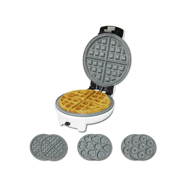 Cecotec Waffle Maker | Fun Gofrestone 3in1 | 700 W | Number of pastry 3 | Waffle/Muffin/Donut | White
