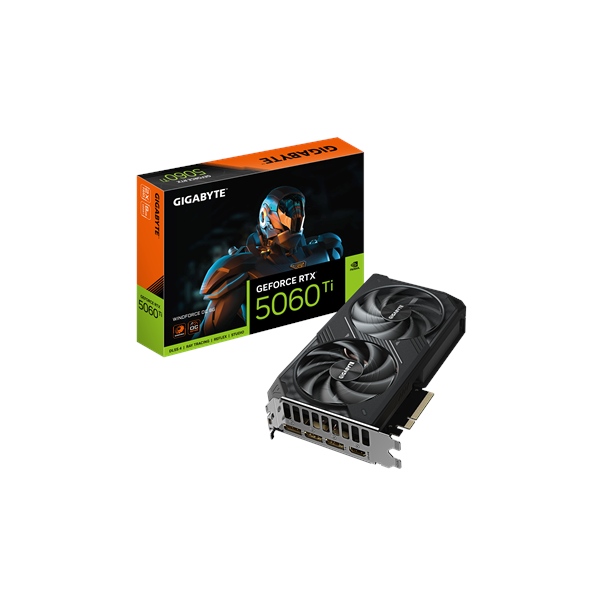 Gigabyte GeForce RTX 5060 Ti WINDFORCE OC 8G | NVIDIA | 8 GB | GeForce RTX 5060 Ti | GDDR7 | HDMI ports quantity 1 | PCI-E 5.0
