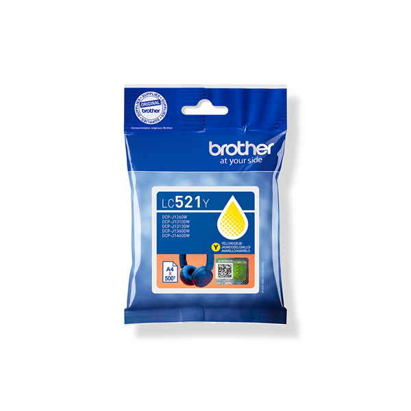 Brother LC521Y | Ink Cartridges | Yellow