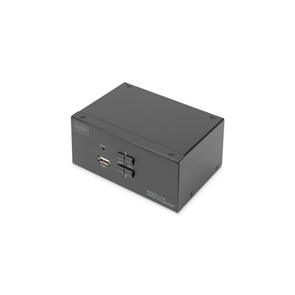Digitus KVM Switch, 2-Port, Dual Display, 4K, DisplayPort | DS-12862