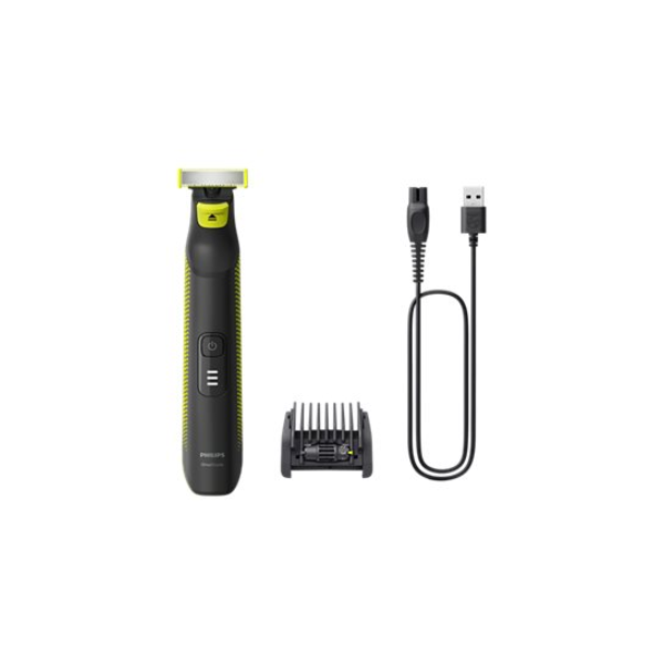 Philips OneBlade Pro Face and Body QP6506/15, 5-in-1 Adjustable comb, Wet and Dry use, LED digital display | Philips