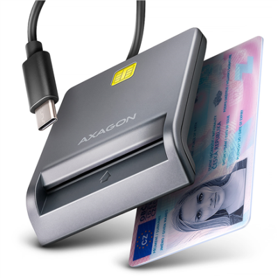 AXAGON USB-C Smart Card...
