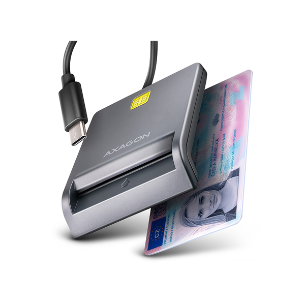 AXAGON USB-C Smart Card FlatReader | CRE-SM3TC