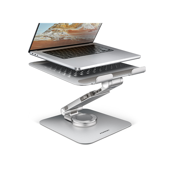 AXAGON Desk Mount | STND-LR stand with 360° rotation for laptops and tablets | Adjustable Height, Angle | 10-17.3 " | Aluminum