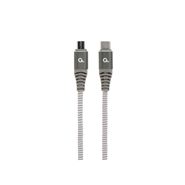 Cablexpert | Premium cotton braided USB Type-C to micro-USB charging and data cable, 1.5 m | CC-USB2B-CMMBM-1.5M