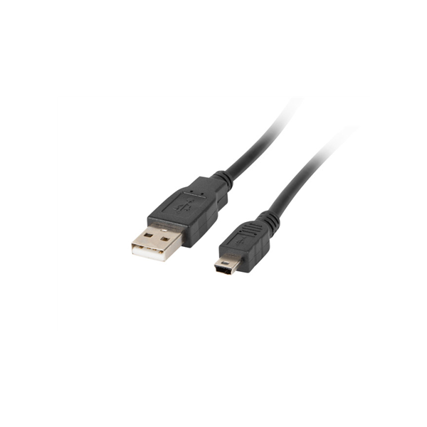 Lanberg Mini USB to USB Type-A 2.0 Cable, 1.8 m | CA-USBK-10CC-0018-BK | Mini USB to USB Type-A