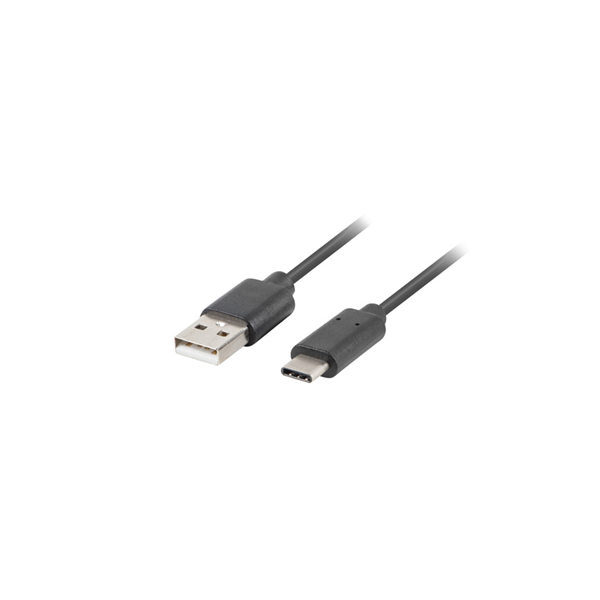 Lanberg USB Type-C to USB Type-A 2.0 Cable Black QC 3.0, 1 m | CA-USBO-20CU-0010-BK | USB Type-C to USB Type-A