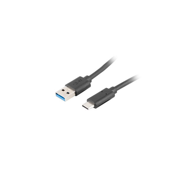 Lanberg USB Type-C to USB Type-A 3.1 Cable, 1.8 m | CA-USBO-31CU-0018-BK | USB Type-C to USB Type-A