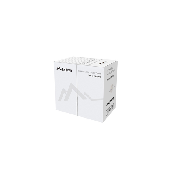 Lanberg LAN Cable Cat.6 UTP, Solid CU Fluke Passed | LCU6-12CU-0305-S | 305 m