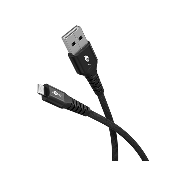 Goobay Lightning USB-A Supersoft Textile Cable with Metal Plugs | 74504
