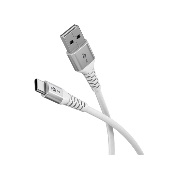 Goobay USB-C to USB-A Supersoft Textile Cable with Metal Plugs | 74531