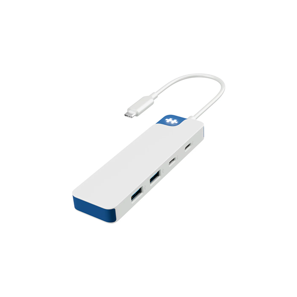 Hyper HyperDrive Flex 4 Port USB-C Combo Hub, White/Blue | HD5200BUGL