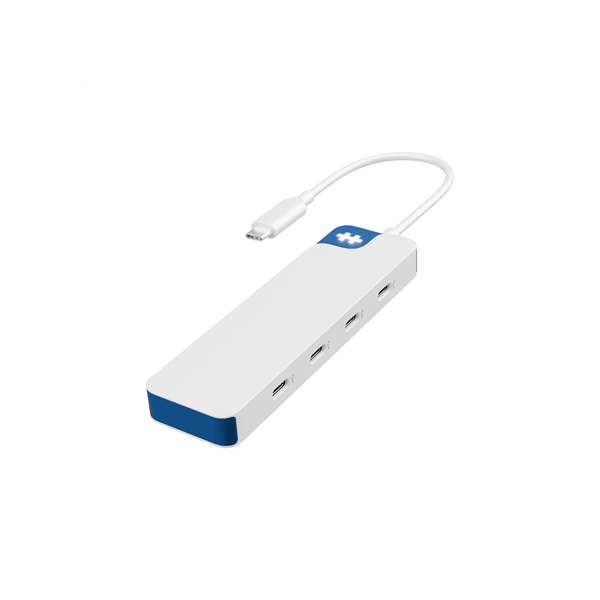 Hyper HyperDrive Flex 4 Port USB-C Hub, White/Blue | HD5201BUGL