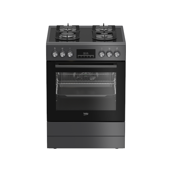 BEKO Cooker | FBM62330GADSN | Hob type Gas | Oven type Electric | Grey | Width 60 cm | Grilling | LED | Depth 60 cm | 72 L