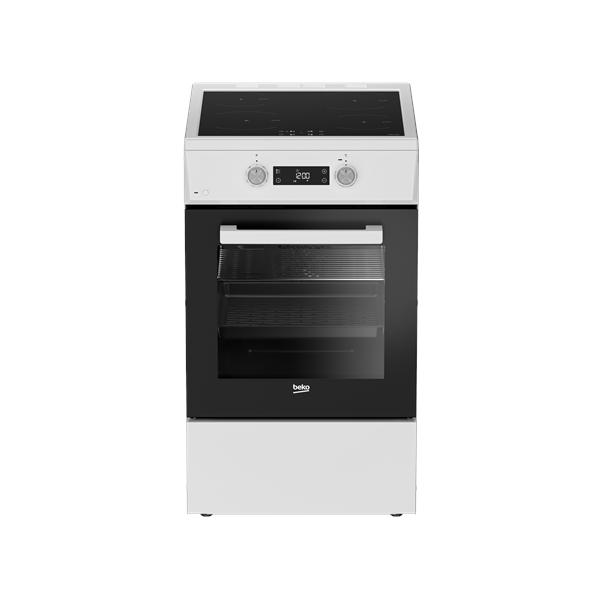 BEKO Cooker | FSM59305WDT | Hob type Induction | Oven type Electric | White | Width 50 cm | Grilling | Depth 60 cm | 60 L