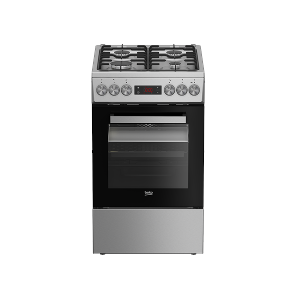 BEKO Cooker | FSM52321DXDT | Hob type Gas | Oven type Electric | Stainless Steel | Width 50 cm | Grilling | Depth 60 cm | 60 L