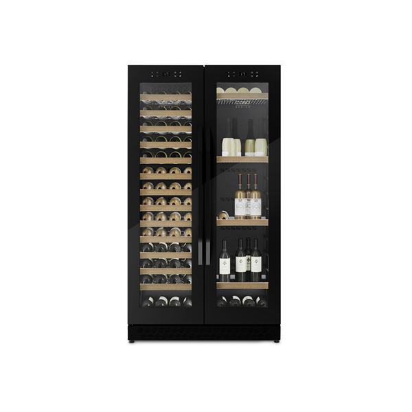 Caso 00674 Wine Cooler WineChef Duo, Up to 122 bottles, Compressor Technology, Black | Caso