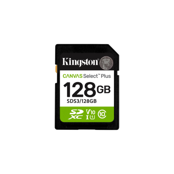 Kingston Select Plus | 128 GB | SD | Flash memory class Class 10, UHS-I, U1/U3, Video Class 10/30