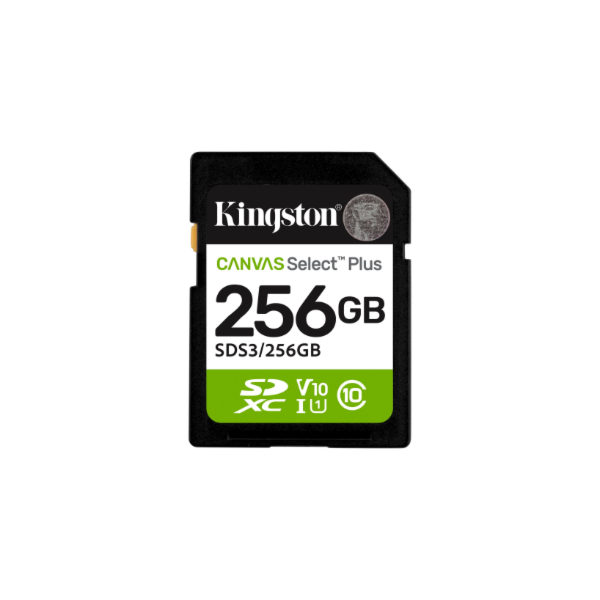Kingston Select Plus | 256 GB | SD | Flash memory class Class 10, UHS-I, U1/U3, Video Class 10/30