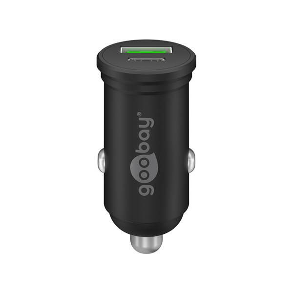 Goobay 61739 Dual-USB Car Fast Charger USB-C PD, 45 W